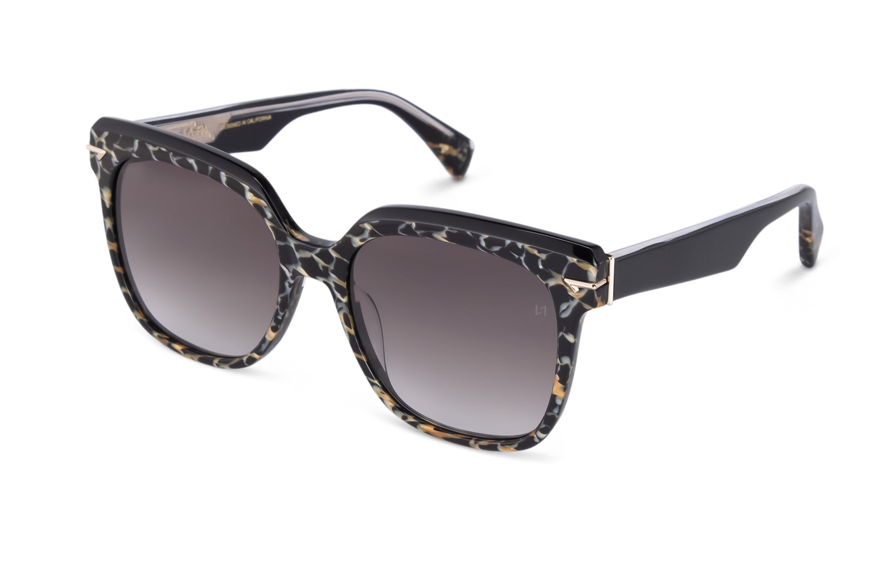 Animal Print Square Acetate Luxury Sunglass