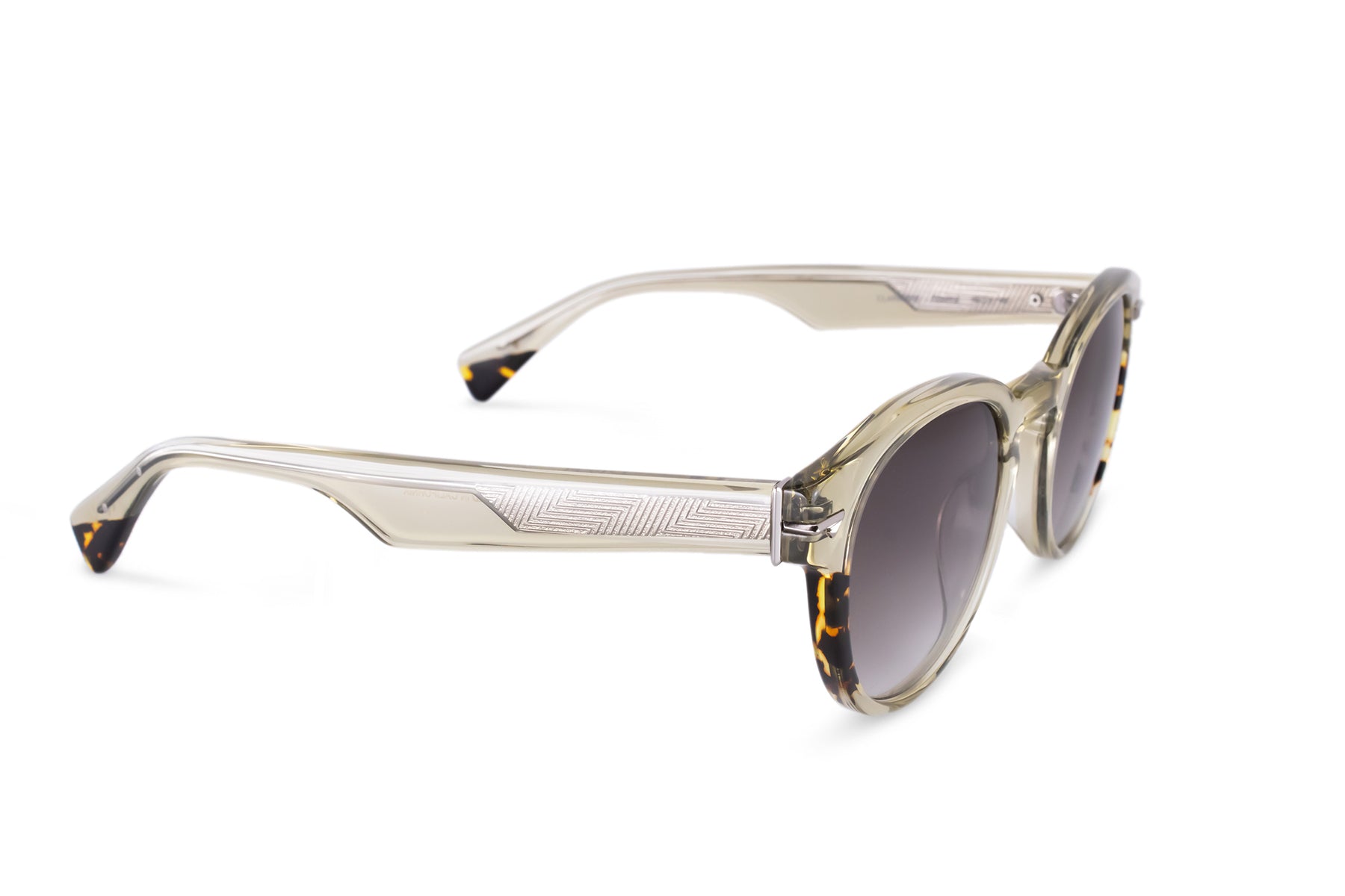 Full Acetate Round Sunglass with Wirecore