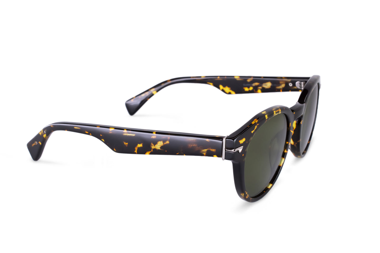Full Acetate Sunglass Frame with Silver Decor