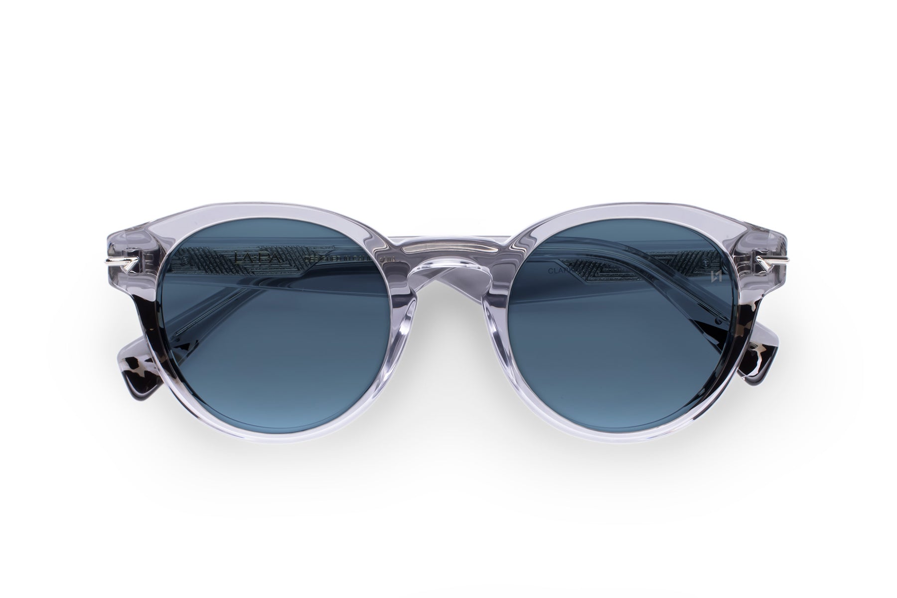Round Acetate Sunglass in Gray