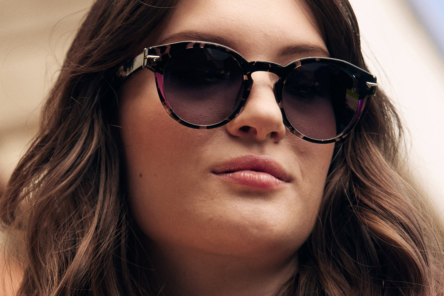 Women wearing stylish Acetate Round Sunglass