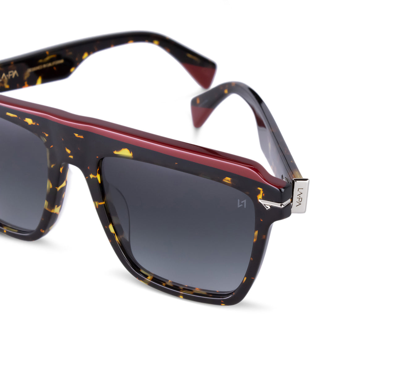 Unisex Square Visor Sunglass with silver details