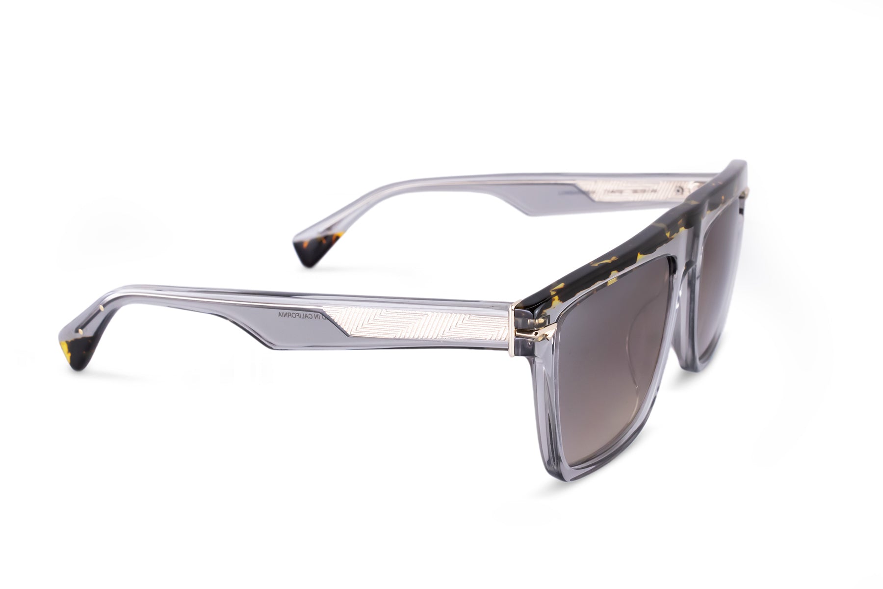 Full Acetate Square Sunglass with Wirecore