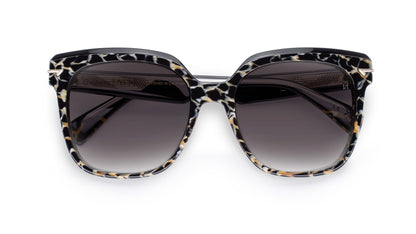 Luxury Animal Print Square Acetate Sunglass