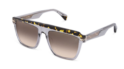 Unisex Acetate Sunglass in Warm Gray with Havana Accent