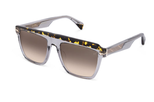 Unisex Acetate Sunglass in Warm Gray with Havana Accent