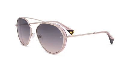 Fashion Women's Pilot Sunglass with Blush Blinders