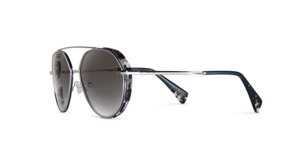 High Quality Pilot Sunglass in Silver with Blinders