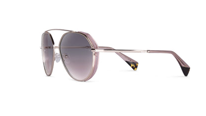 Luxury Metal Pilot Sunglass with Blush Blinders